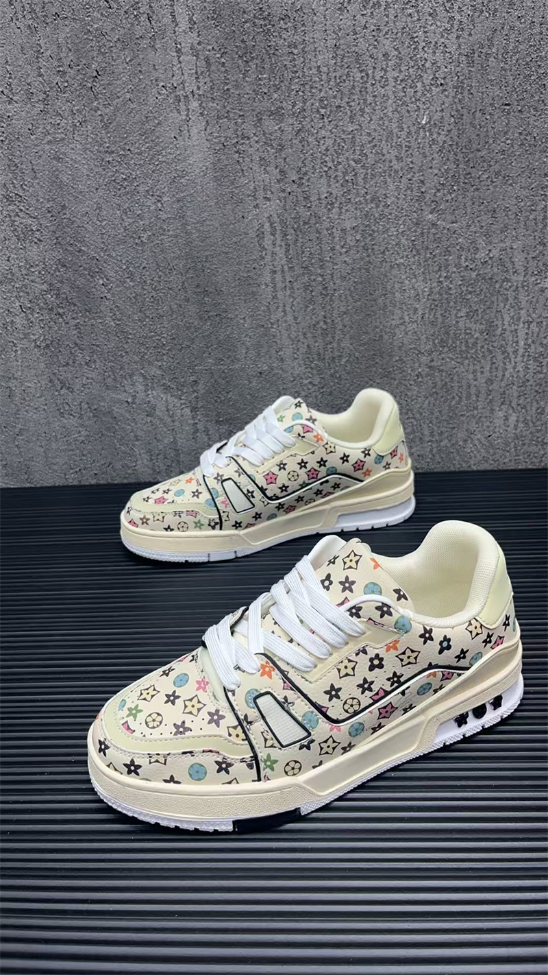 Designer shoes free shipping New trendy light luxury fashionable classic versatile casual couple sneakers white green