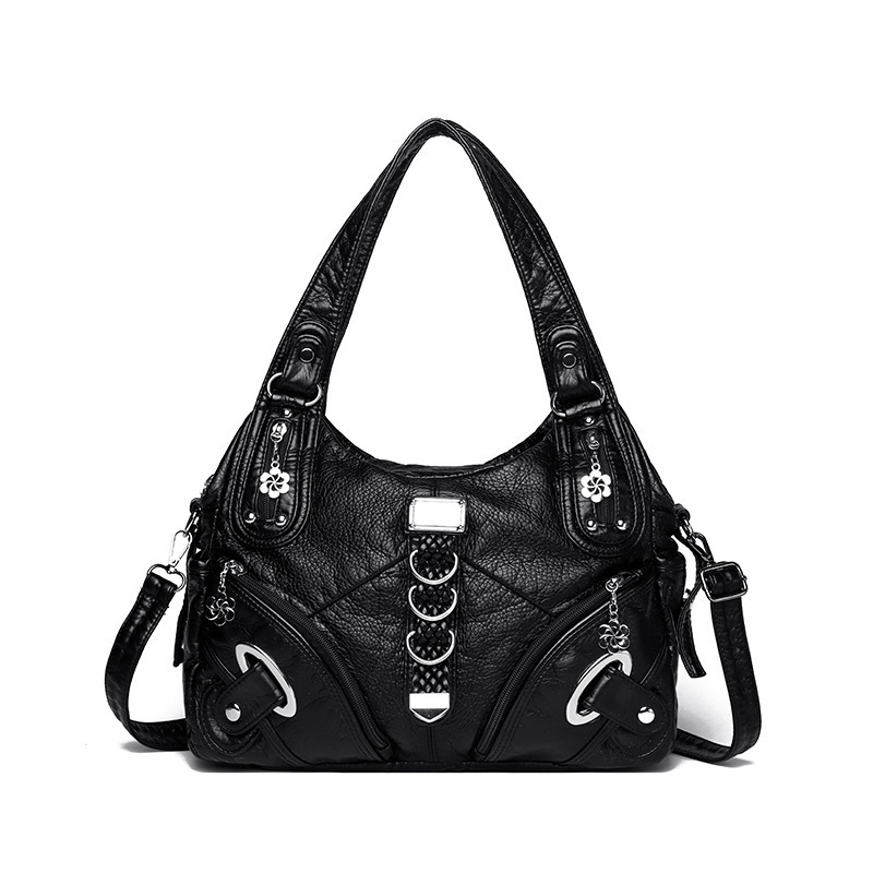 Womens Bag Trendy Large Capacity Shoulder Bag Motorcycle Bag for Women