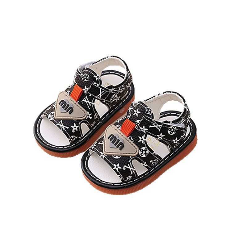 Summer New Whistle Boys Sandals 012 Years Soft Sole Toddler Squeaky Shoes Girls First Walking Shoes C250930