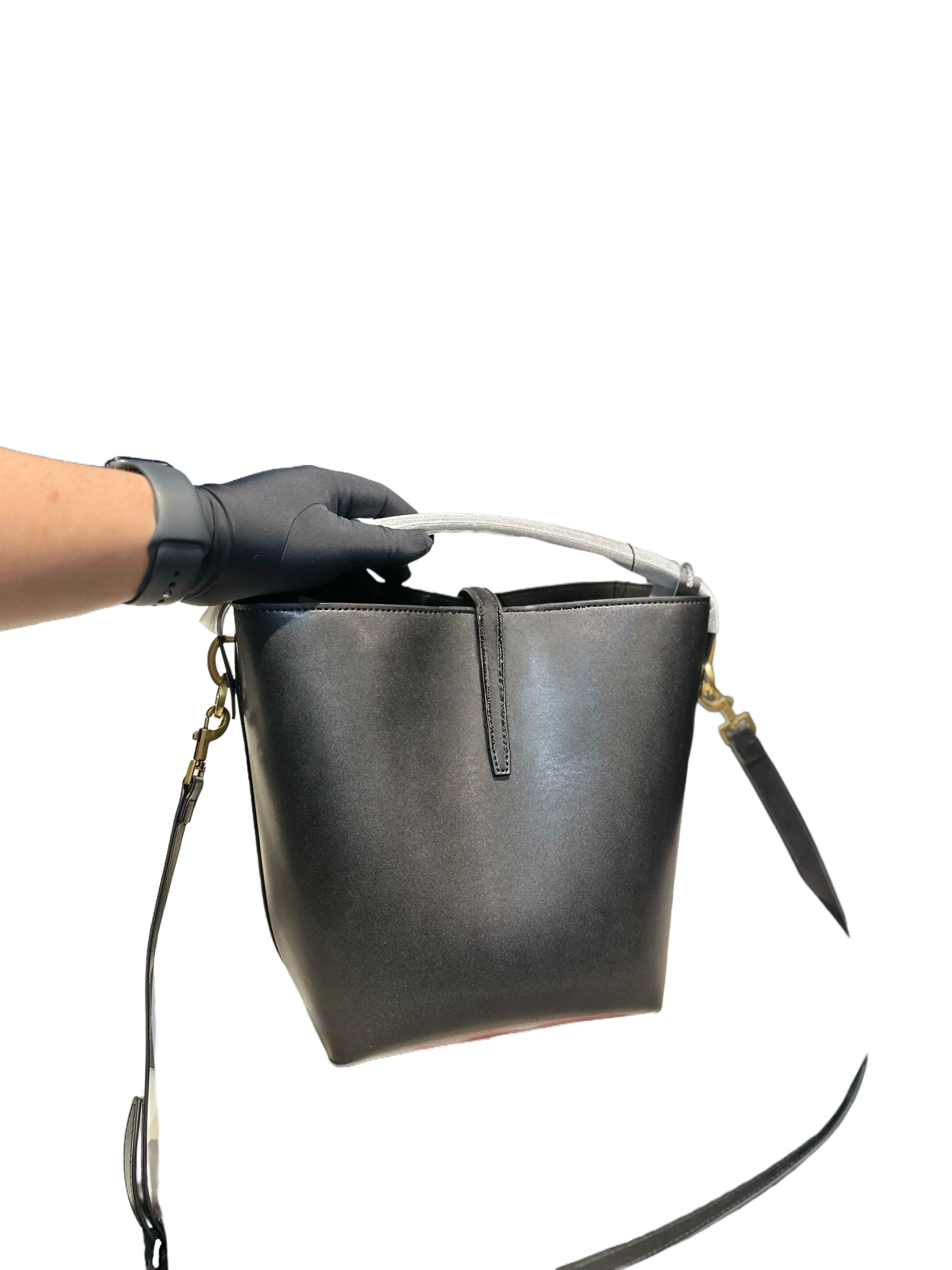 CW0154-Soft shiny calfskin material has a smooth touch and a bright and shiny appearance. Bucket bag