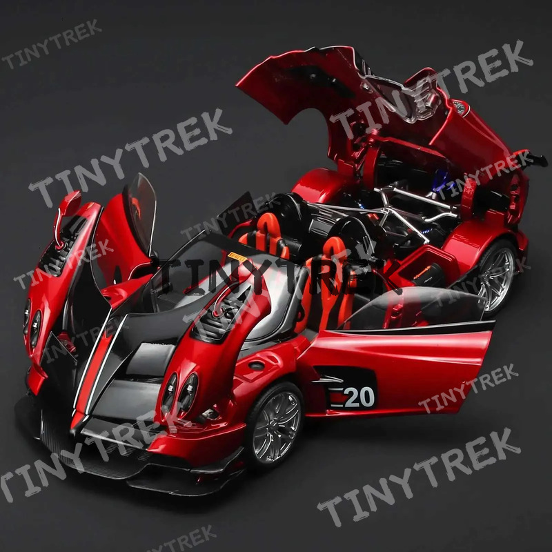 Diecast Cars 1 18 Pagani Huayra BC Blu Francia/Candy Blue with Carbon Accent 1/18 Autoart Model Car T240910