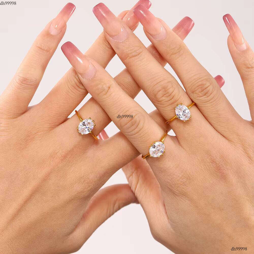 Luxury Oval Moissanite Ring Ring, INS, Wedding, fashion, Versatile, Design, Jewelry