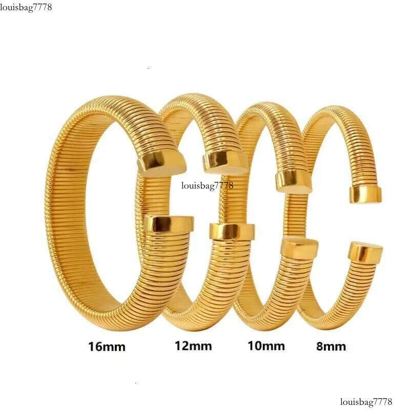 DHCollections Stainless Steel Cuff Bracelet Adjustable Gold Plated Wide Metal Bangle Waterproof Fashion Jewellery for Men and Women 1 Piece