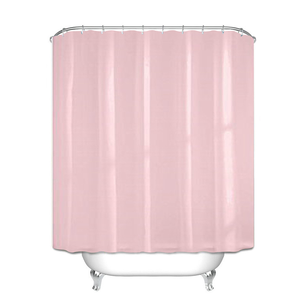 YL-37303 dry and wet solid color curved bath tent punch-free L-shaped solid color polyester partition curtain bathroom curtain waterproof hanging curt