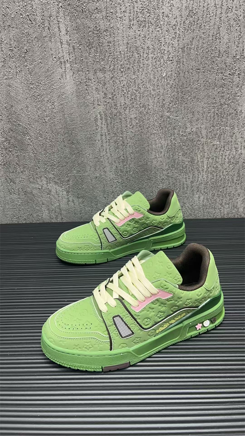 Designer shoes free shipping New trendy light luxury fashionable classic versatile casual couple sneakers white green