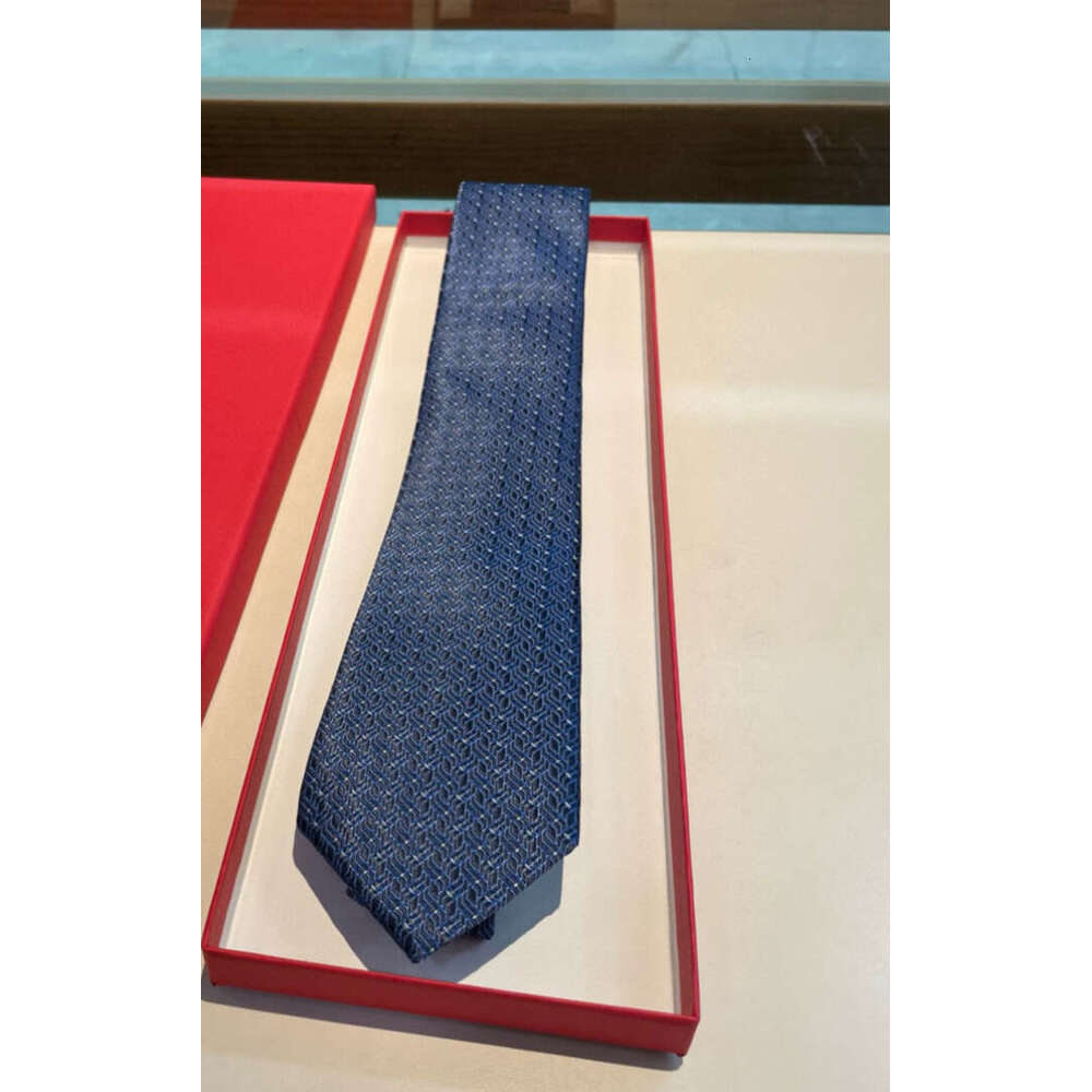 Luxury Neck Ties High Quality Letter 100% Tie Silk black blue Aldult Jacquard Party Wedding Business Woven Fashion Design Hawaii Neck Ties box