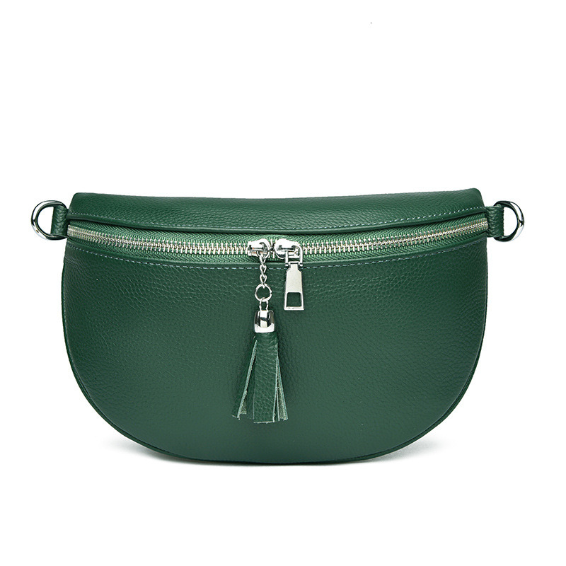New trendy bags for women, single shoulder crossbody bag, top layer cowhide chest bag