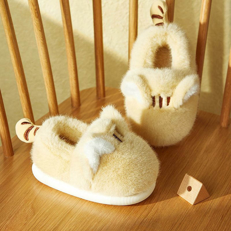 Children's Plush Cotton Shoes Male and Designer Female Children's Shoes Designer Shoes Cat Children's Cotton Slippers Autumn New Luxury