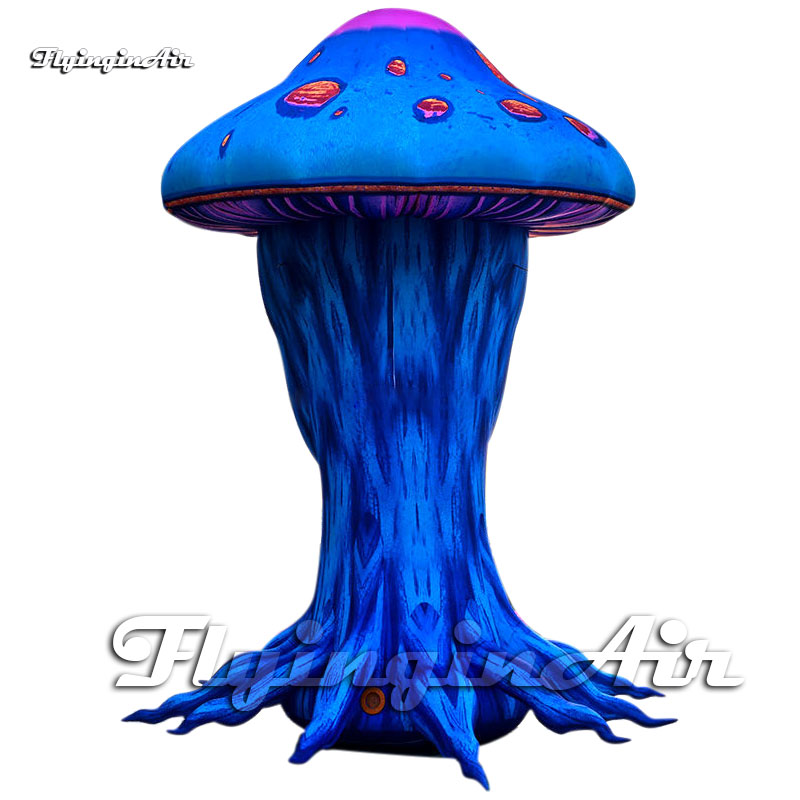 6m High Horrible Giant Inflatable Mushroom Monster With LED Light For Outdoor Halloween Yard Decoration