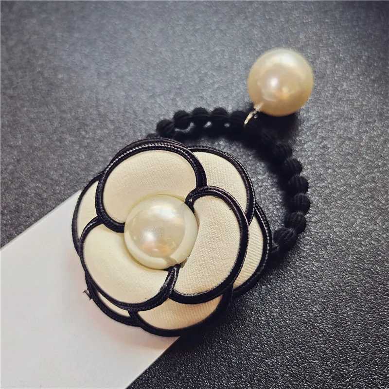 Fashion Elegant Rose Pearl Elastic Hair Bands Hairbands France Fresh Floral Camellia Flower Pearl Hair Accessories Headbands Wholesale awe Y250930