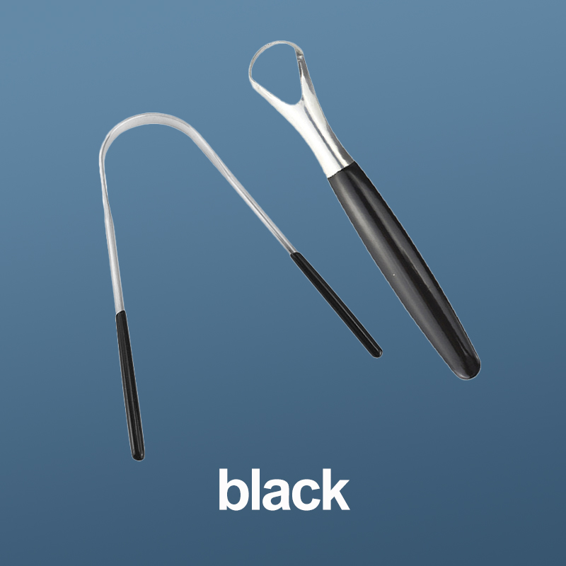 Other Oral Hygiene 4 - Piece Tongue Scraper Set - Red and Black Handle Oral Hygiene Tools for Effective Tongue Cleaning