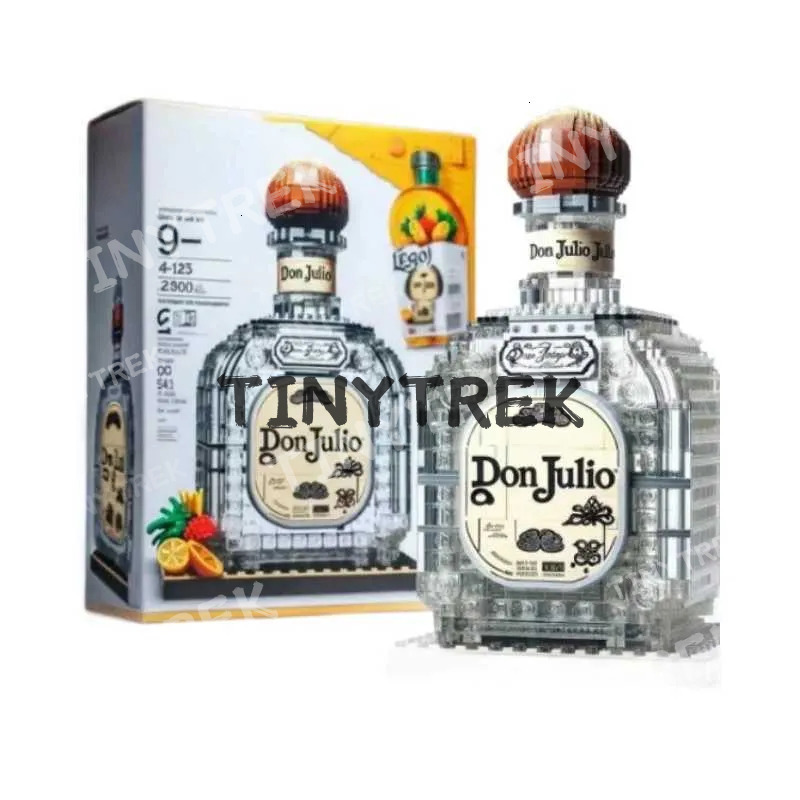 Building Mini Blocks Whiskey Wine Bottle Construction Set - Creative Decor Unique Gift Idea