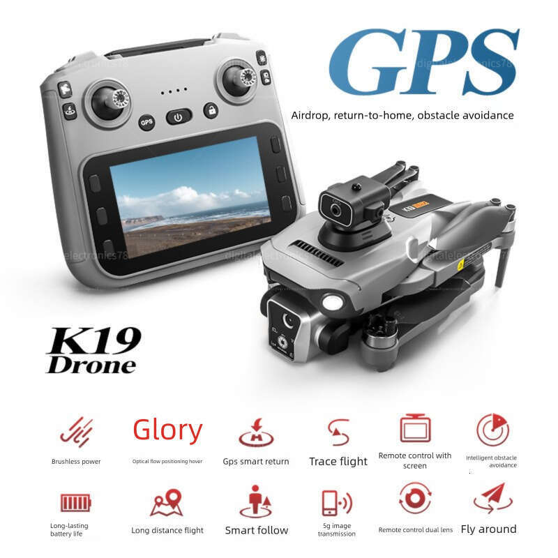 2025 K19 MAX GPS Drone Fishing Air Drop Automatic Turnaround 5G Screen Obstacle Avoidance Drone Professional Camera FPV Drone drone with 4k camera