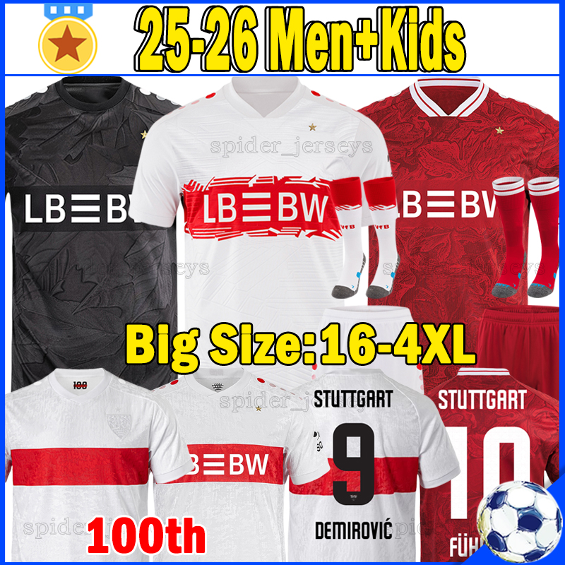 XXXL 4XL 25 26 VfB StutTgartS Soccer Jerseys 100th anniversary Retro 2006 07 STILLER MITTELSTADT UNDAV Football Shirts 2025 2026 DEMIROVIC Men Uniforms Kids Kits