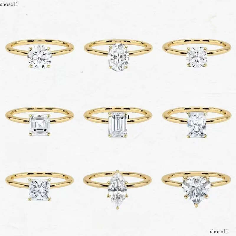 Igi Certified Lab-Grown Solid Gold Oval Marquise Cut Synthetic Engagement Cvd Lab Grown Dia Ring