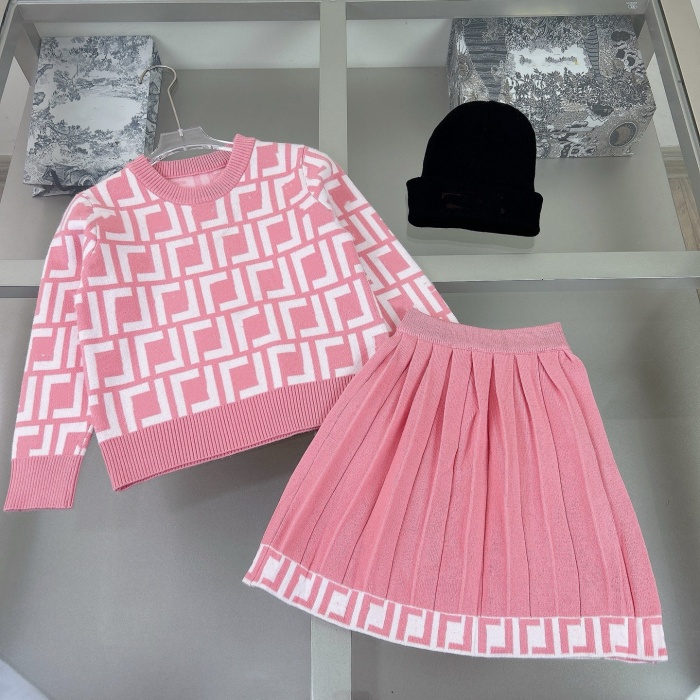 Luxury children's sportswear designer brand Baby Boys Girls clothing set Classic brand clothing set Children's winter Short skirt three piece set size 110cm-160cm b1