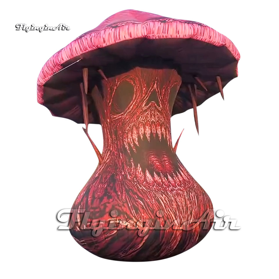 6m High Scary Halloween Yard Decoration Giant Inflatable Mushroom Monster For Outdoor Event