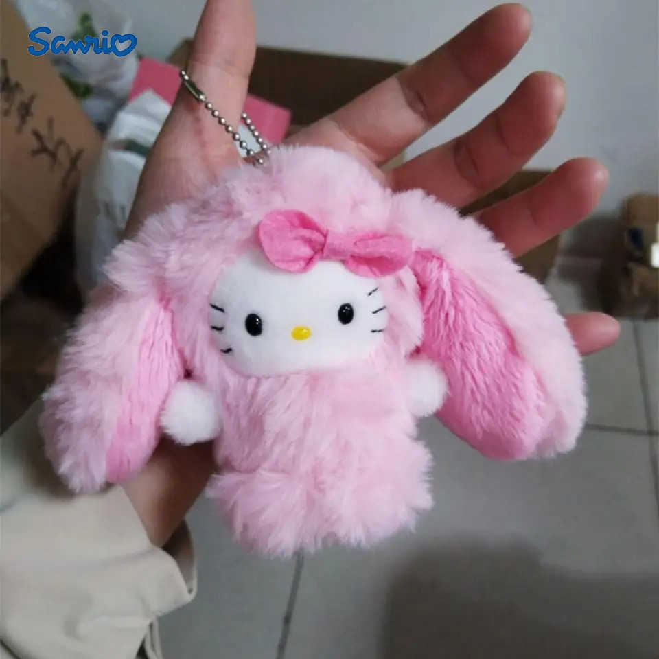 Sanrio Hello Kitty Doll Pendant Keychain Cartoon Lopeared Rabbit Kitty Cat Doll Pendant Keychain Bag Accessories Car Keychains H251124