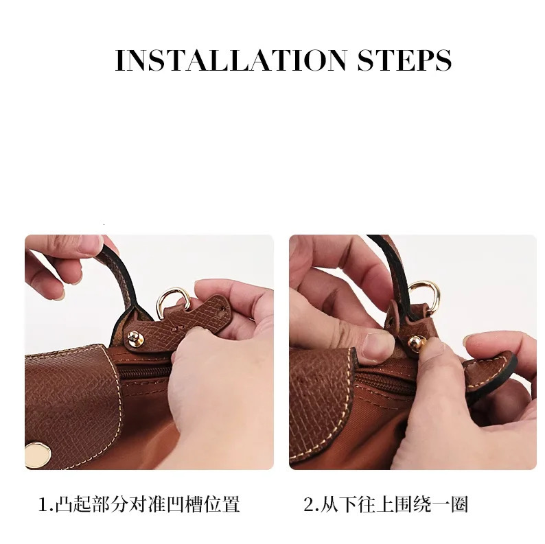 Bag Straps for Longchamp Leather Accessories DIY Mini Transformation Punch Free Shoulder Crossbody Conversion 100120cm 250922