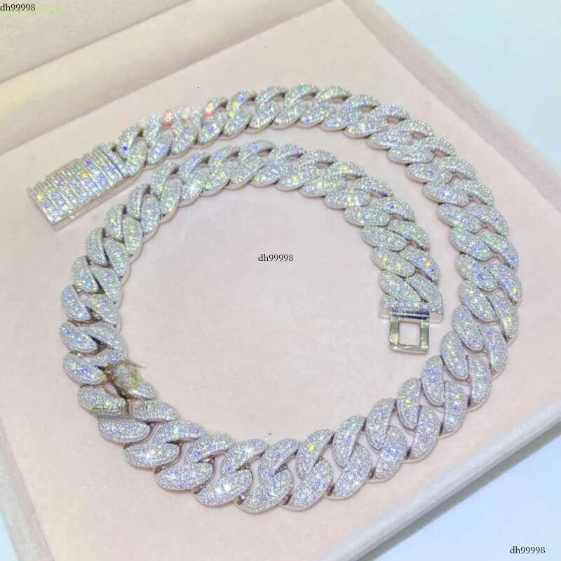 Fresh Bussdown 350g Hiphop 18mm S Iced Out Flawless Moissanite Miami Cuban k Chain