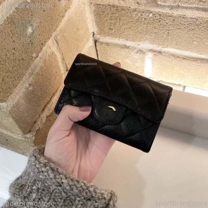 Designer Bag Top Quality Cowhide Genuine Leather Woman Cf Wallets 23 24 Classic Flap Bag Lady Coin Purse C Bag Card Holder Metal Silver Gold Buckle Card Luxury Coco Mini