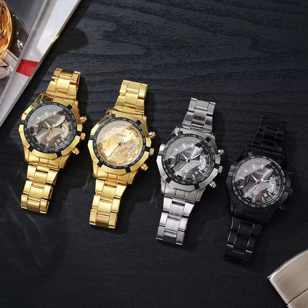 Men Business Watches Fashion Large Dial Calendar Quartz Watch Reloj HombreWithout Box 250928