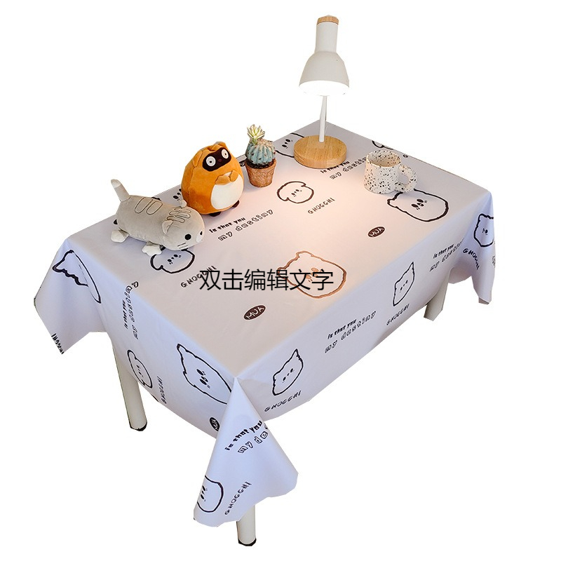 Tablecloth Waterproof and Oil-proof PVC Coffee Table Mat Student Desk Decoration Picnic Stall Cloth ERT2