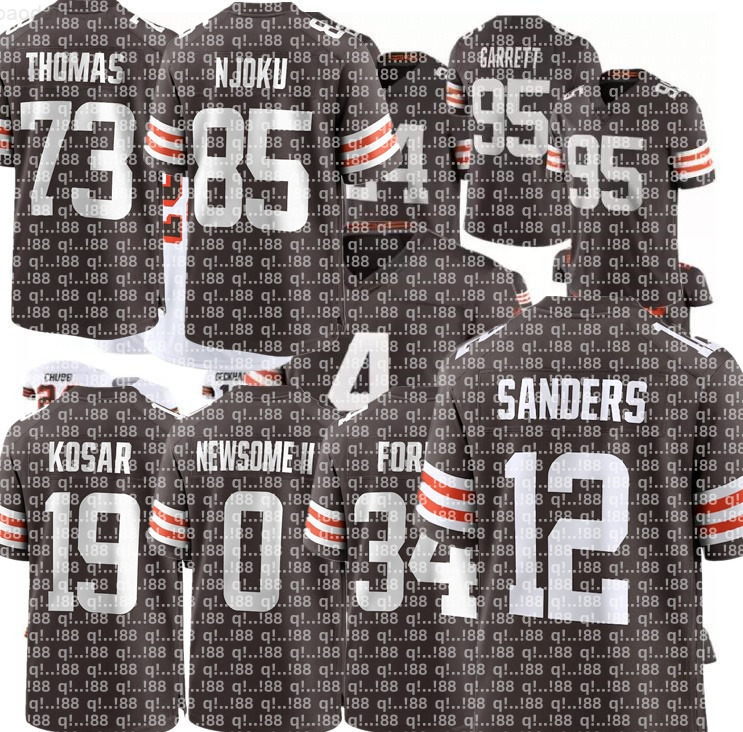 Mason Graham Shedeur Sanders Myles Garrett David Njoku Greg Newsome Denzel Ward Foreman Quinshon Judkins Carson Schwesinger Joe Flacco NFL Browns Football Jersey