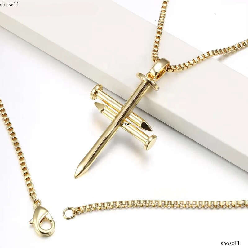 Jasen Sterg Sier Cross Necklace Gold Plated Jewelry Pendants & Charms