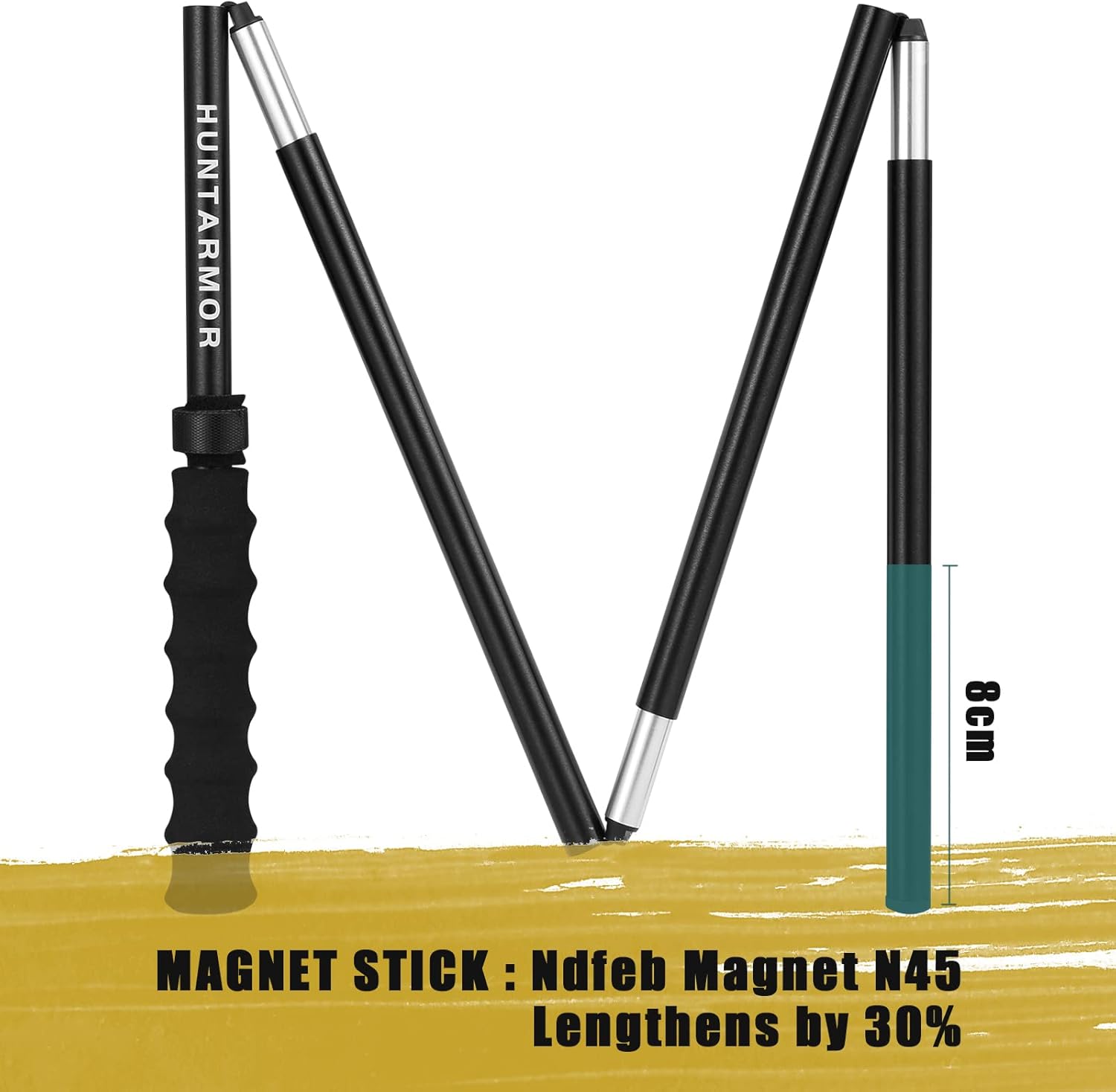 Shell Hull Retriever Pick Stick, Collapsable Portable Shell Retriever Extends Up to 36ft