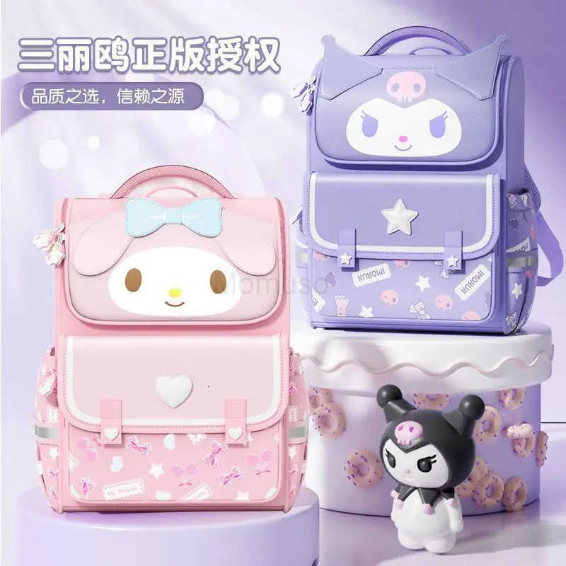 Sanrio Kuromi Hello Kitty Girls Backpack Large Capacity Cute Cartoon School Bag for Kids L250930