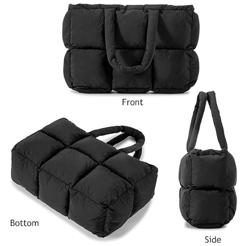 Hot Sale Quilted Puffy Handbag Shoulder Tote Bag Lightweight Purse for Work Travel Fitness