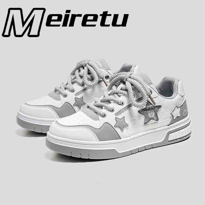 MEIRETU Free Shipping Designer Casual Shoes Men shoes autumn fashion thick soled couple casual board shoes