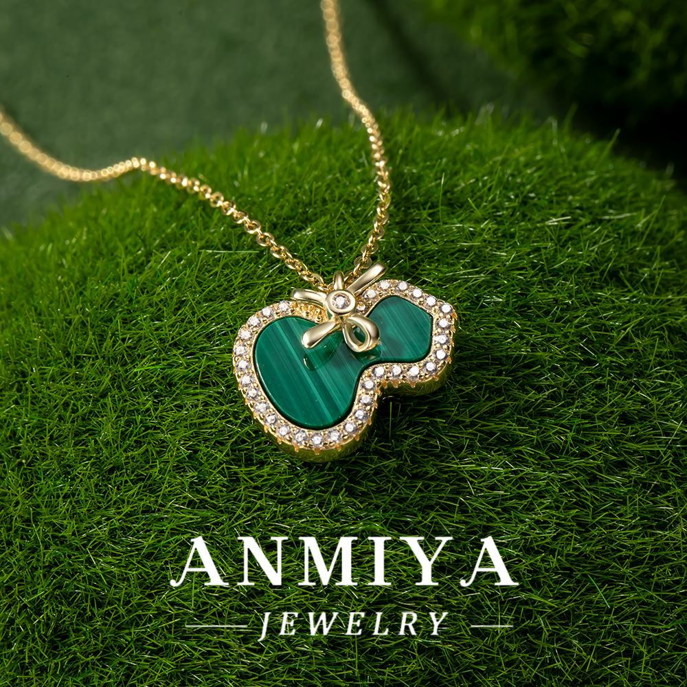 925 Sterling Silver Jewelry: Malachite Necklace, Crafted for Durability and Style