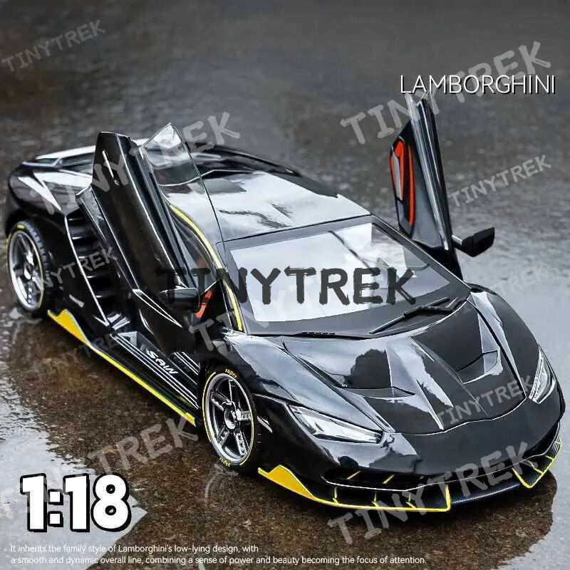 1 18 Lambor LP770-4 Supercar Alloy Diecasts Vehicles Metal Car Model Sound and Light Collection Kids Toy W250609