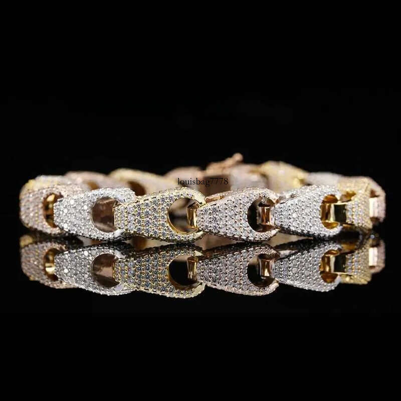 Pendant Necklaces Designer Jewelry custom Rapper Personally VVS1 Moissanite Miami Sier Iced Out hip hop Mens Cuban Link Bracelet