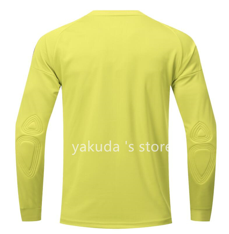 Shop Soccer Football Goalkeeper Jersey GK Goalie Jerseys Long Sleeve Shirts Comfort Performances Customized Tops Mysterybox store yakuda Mysterybox St