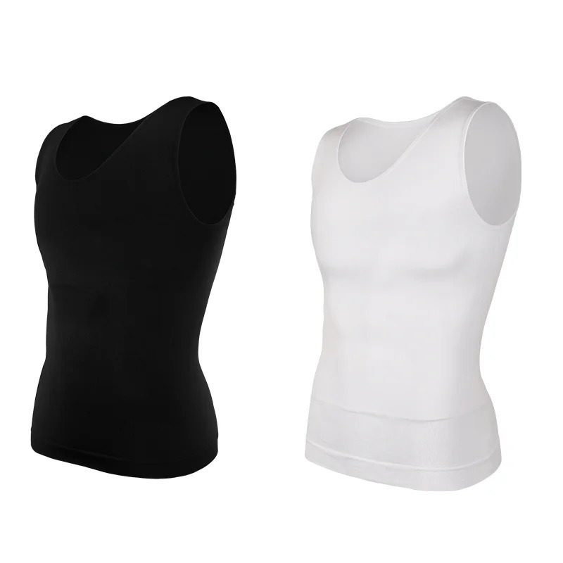 Mens Slimming Body Shaper Posture Vest Mens Compression TShirt Body Building Fat Burn Tummy Control Tank Top Under Shirt 250922