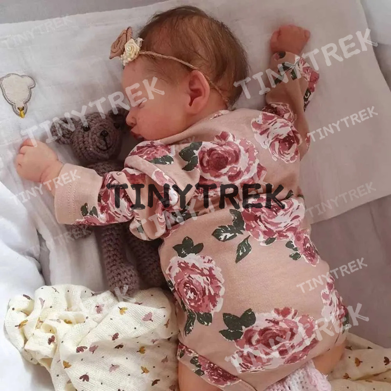 19inch Reborn Rosalie Newborn Dolls Sleeping Baby Handmade Painted Lifelike 3D Skin with Visible Veins X2502101