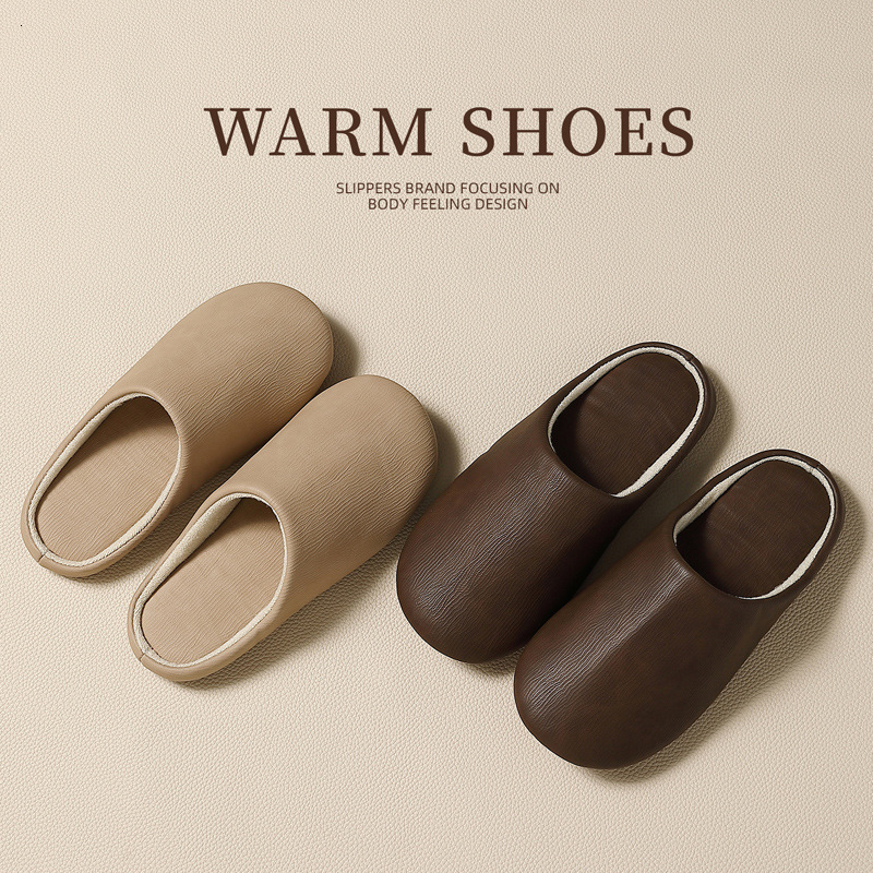 Winter new Korean soft soled men's and women's indoor home quiet anti slip cotton shoes fashion trend children's cotton shoes designer 