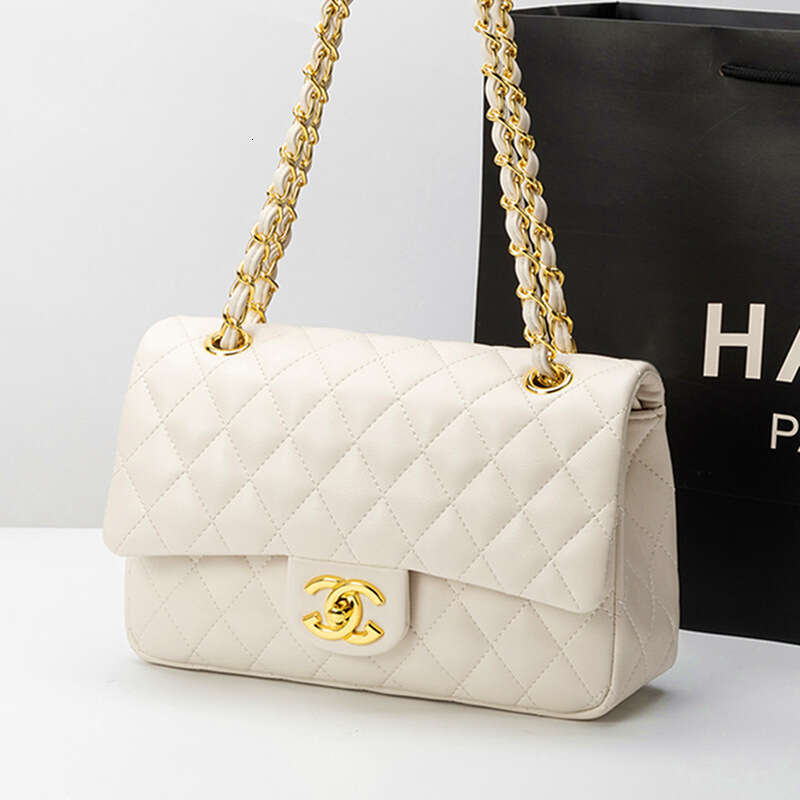 designer bag Luxury bag CF Classic Quilted Versatile Genuine Leather Crossbody Small Chanel Style High-end Texture Women's Bag