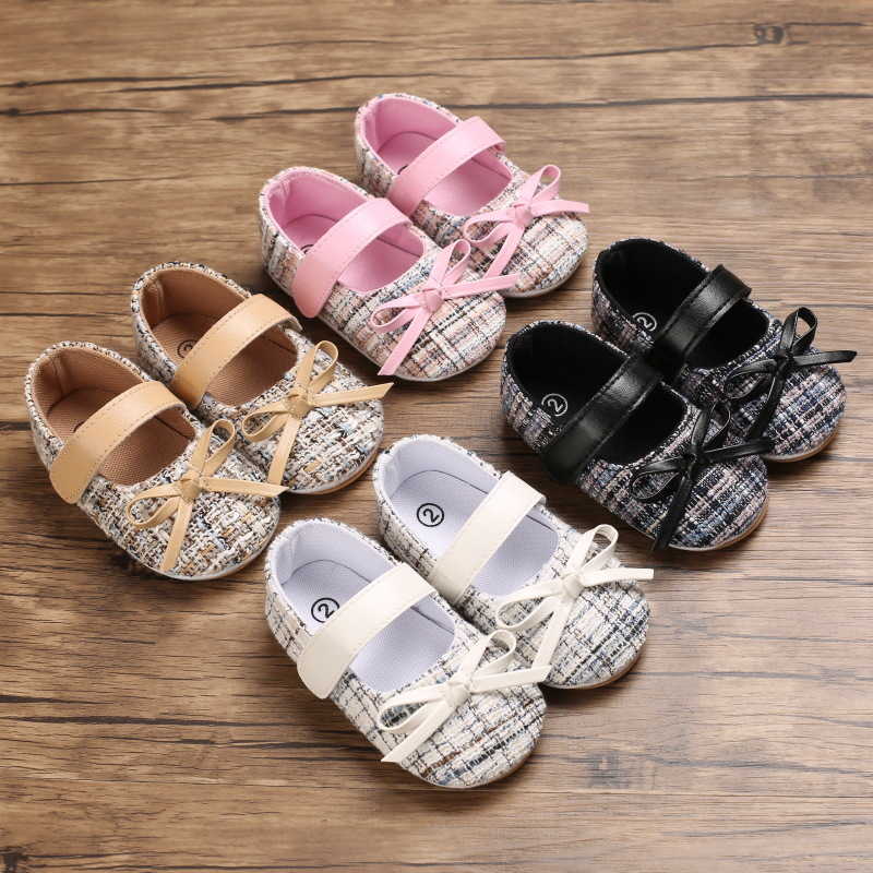 Spring and Autumn 01 Year Old Baby Princess Walking Shoes Soft Rubber Sole Infant Shoes C250930
