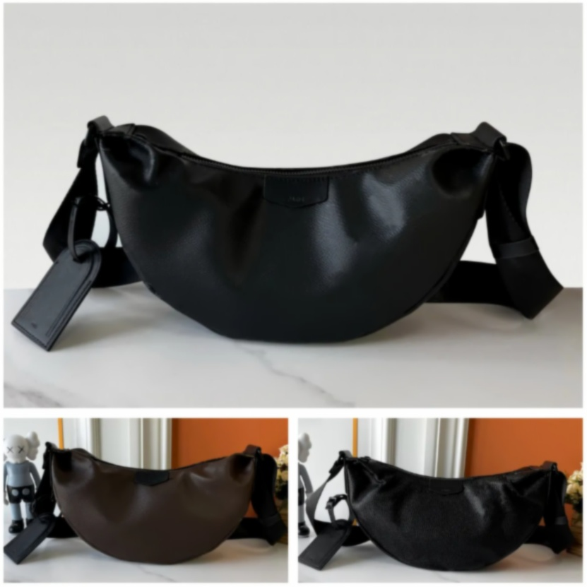 Man Trendy bag Cross body Shoulder bags Designer Hobo half moon bags Classic Brown print handbag for men Fashion Casual Shoulder crescent bag messenger bags Hamac