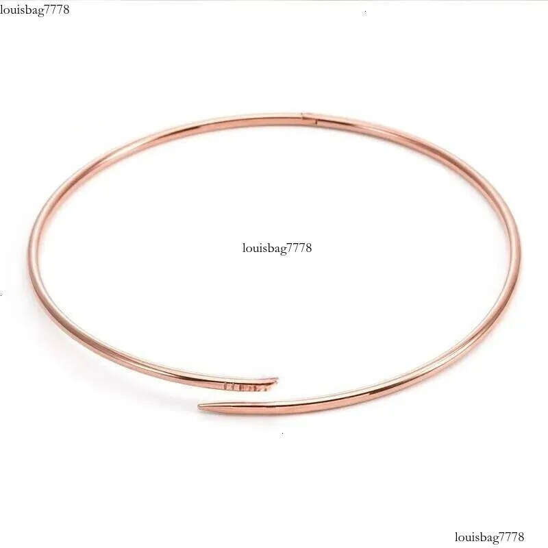 Thin Narrow Bangle for Women Men Stainless Steel Plated Gold Nail Bracelet Fashion Designer Jewelry Woman Christmas Gift