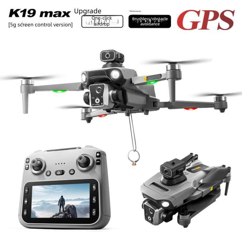 2025 K19 MAX GPS Drone Fishing Air Drop Automatic Turnaround 5G Screen Obstacle Avoidance Drone Professional Camera FPV Drone drone with 4k camera
