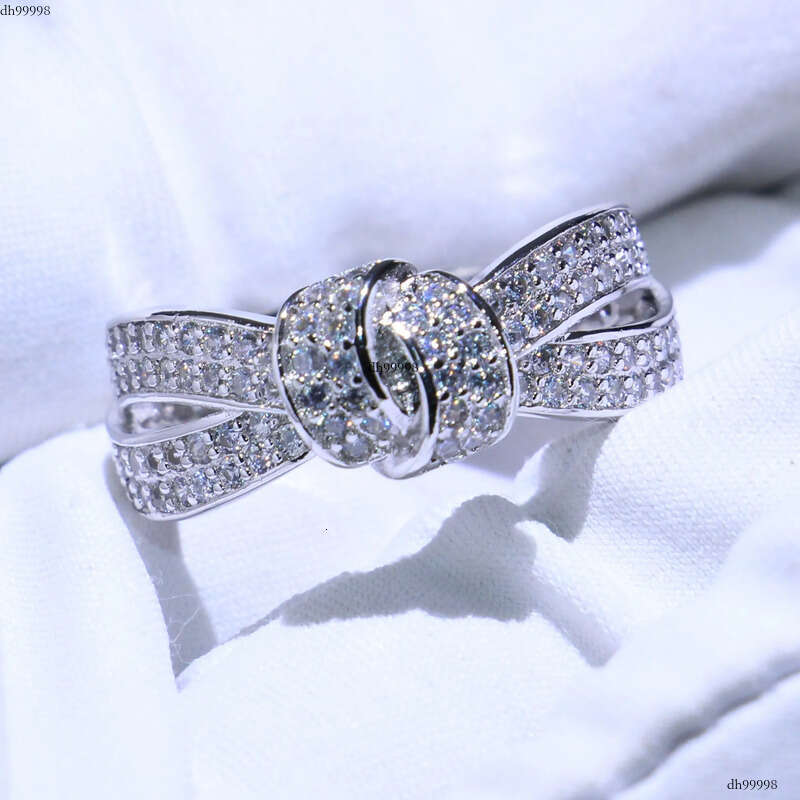 Choucong New Stunning Jewelry Sterling Sier White Clear Pave Cubic Zirconia Wedding Engagement Band Belt Ring fr Women Gift