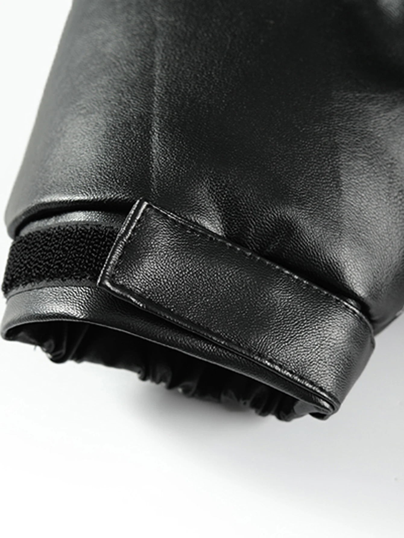 Winter thickened mens PU leather jacket drop shoulder jacket 250922