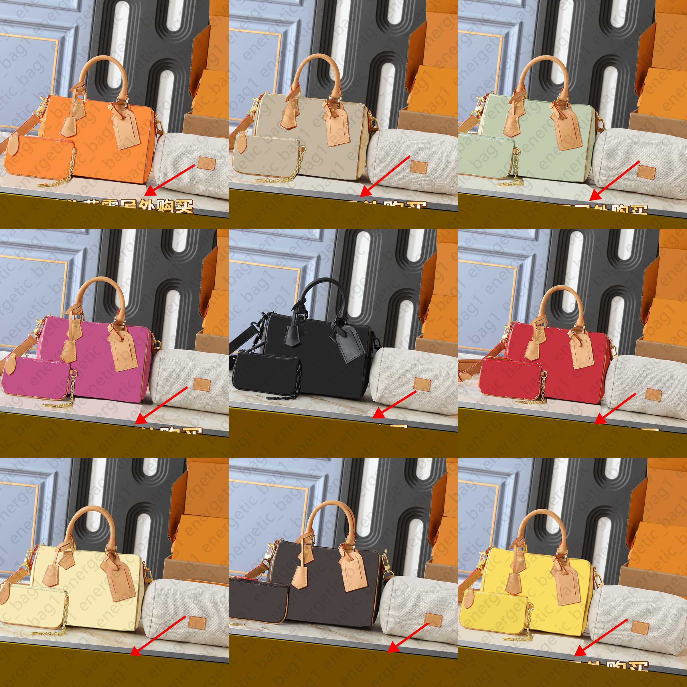 Designer bags Luxury SP 25CM Boston Bag Totes Handbags Shoulder Bags Crossbody Higher Quality P9 Pouch Purse Soft 25 Pillow Bags Embossed Black Women Bags with pillow