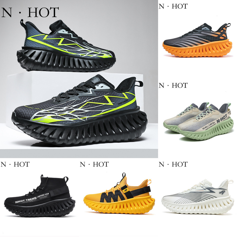 NHOT Designer Luxury New Color Blocked Mesh Men's Sports Shoes Fashion Lightweight Soft Sole Student Running Shoes Comfortable Breathable Outdoor