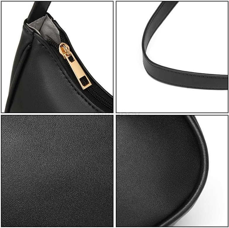 Shoulder Bags for Women Vegan Leather Hobo Sling Tote Handbag RETRO CluTCh Purse with Zipper ClosureW250930